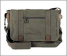 Canvas laptop messenger bag